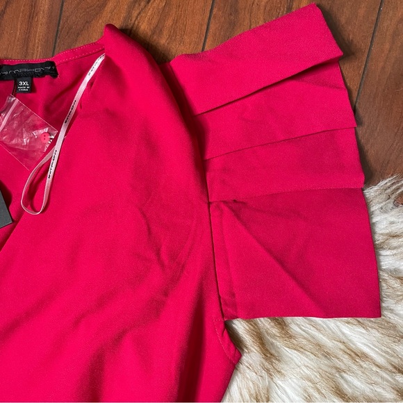 Symphony 3X wide leg surplice jumpsuit - Picture 3 of 6